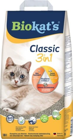 Biokat's Classic 3in1 - 18 L - Kattenbakvulling - Klontvormend - Zonder Geur -Kattenbenodigdheden Winkel 631x1200 2