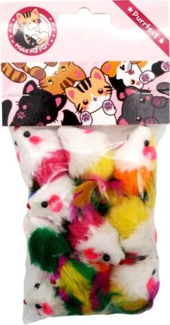 Make Me Purr Fluffy Muizen Met Veer (10 Stuks) - Kattenspeeltjes - Kattenspeelgoed - Speelgoed Voor Katten - Kat Speeltje Muis - Kitten Speeltjes Muisjes -Kattenbenodigdheden Winkel 631x1200
