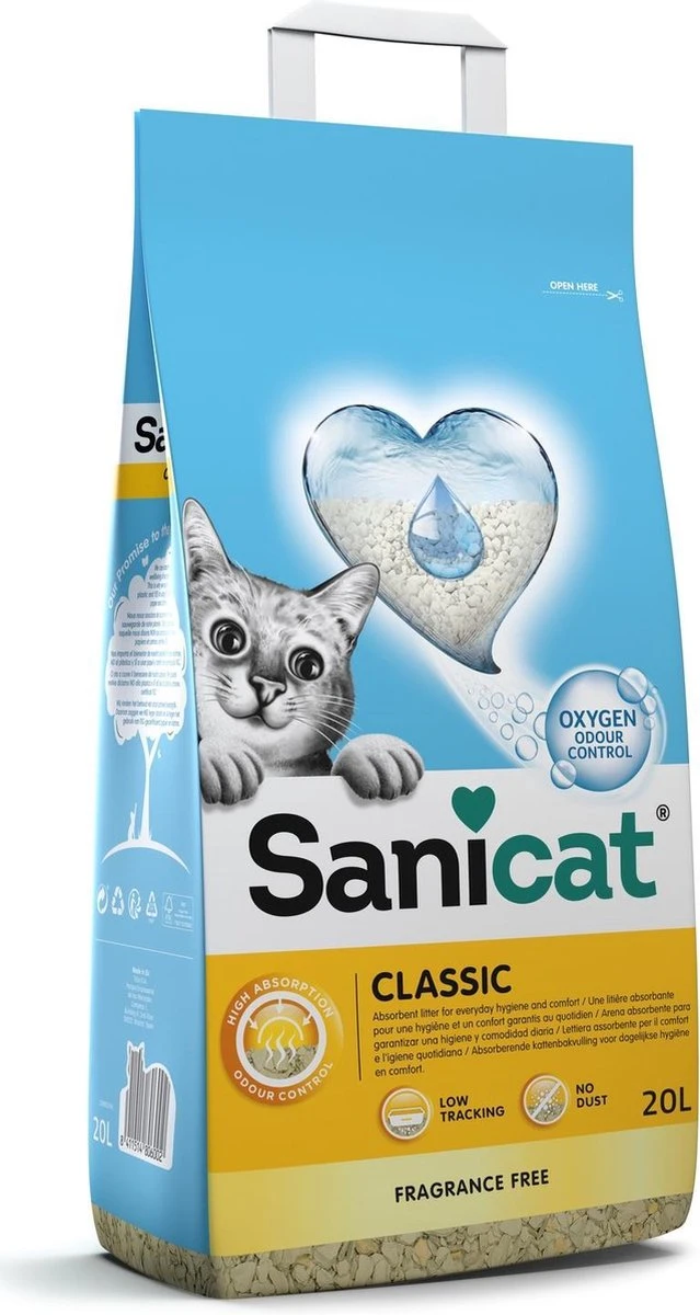 Sanicat Classic Kattenbakvulling 20 Liter 1 Sanicat Classic Kattenbakvulling 20 Liter