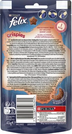 Felix Crispies - Kattensnacks Zalm & Forel - 8 X 45g -Kattenbenodigdheden Winkel 646x1200 4