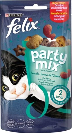 Felix Cat Snacks Party Mix - Kattensnacks Original En Seaside - 16 X 60g -Kattenbenodigdheden Winkel 648x1200