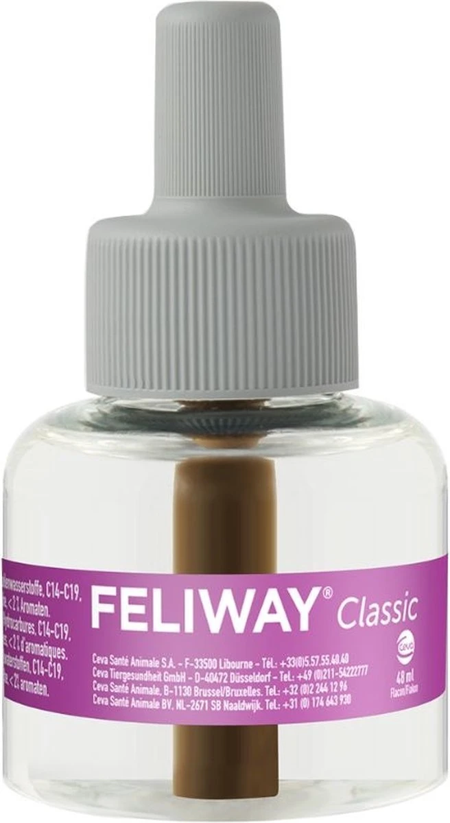 Feliway Classic - Startset - 1 Verdamper + 1 Vulling 48ml - Anti-stress Voor Kat 9 Feliway Classic - Startset - 1 Verdamper + 1 Vulling 48ml - Anti-stress Voor Kat - Afbeelding 9
