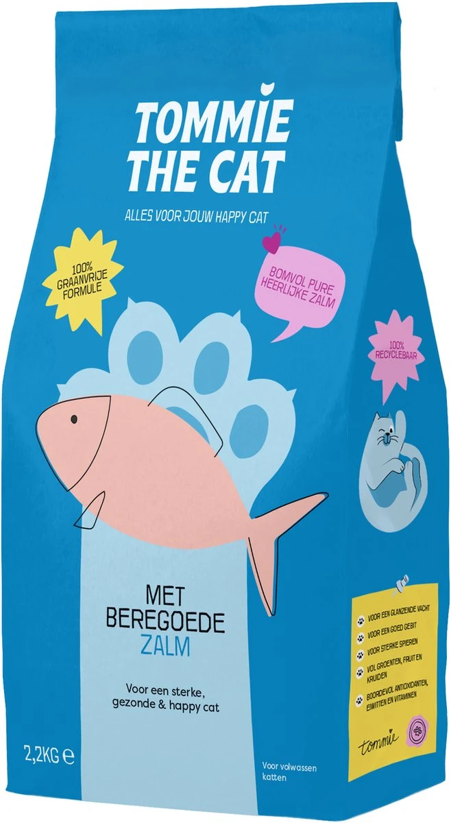 Tommie The Cat - 100% Graanvrije Brokken - Bomvol Verse Zalm - 2,2kg 1 Tommie The Cat - 100% Graanvrije Brokken - Bomvol Verse Zalm - 2,2kg