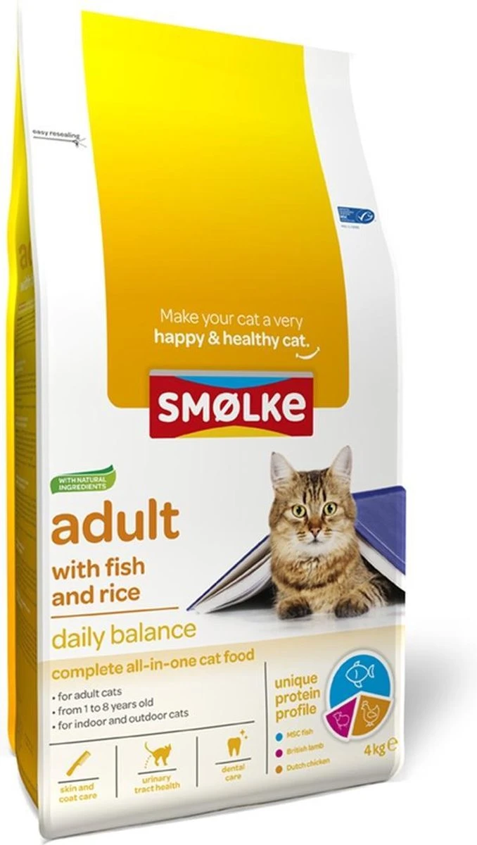 Smolke Adult Fish & Rice 4 Kg - Kat 1 Smolke Adult Fish & Rice 4 Kg - Kat