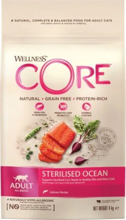 Wellness Core Kattenvoer Sterilised Zalm 4 Kg -Kattenbenodigdheden Winkel 687x1200