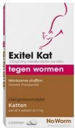Exitel No Worm Ontwormingsmiddel - Kat 2 Tabl -Kattenbenodigdheden Winkel 700x1200 1