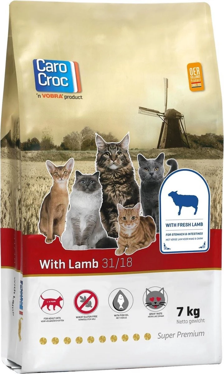 Carocroc Kat Lam - 7 Kg Met Gratis Catessy Stick 1 Carocroc Kat Lam - 7 Kg Met Gratis Catessy Stick
