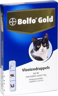 Bayer Bolfo Gold 80 Anti Vlooienmiddel - Kat - > 4 Kg - 4 Pipetten 14 Bayer Bolfo Gold 80 Anti Vlooienmiddel - Kat - > 4 Kg - 4 Pipetten -Kattenbenodigdheden Winkel 723x1200