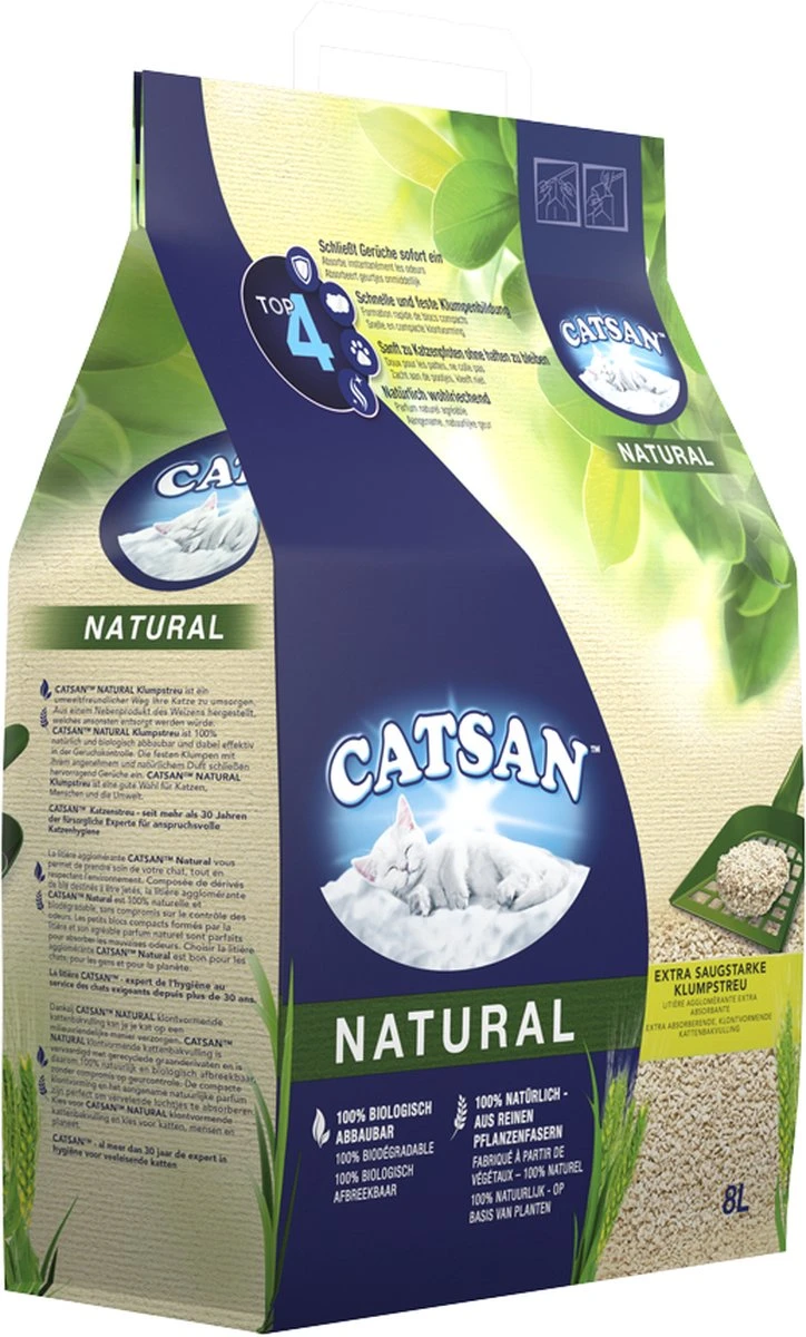 Catsan Natural Kattenbakvulling - 8 L 2 Catsan Natural Kattenbakvulling - 8 L - Afbeelding 2