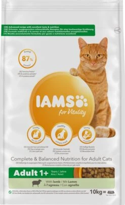 Iams Cat Adult - Lam - Kattenvoer - 10 Kg