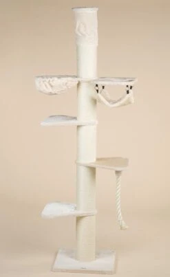 Krabpaal Plafondhoog Voor Grote Katten Maine Coon Tower Crown Crème Beige Van RHRQuality -Kattenbenodigdheden Winkel 735x1200 5