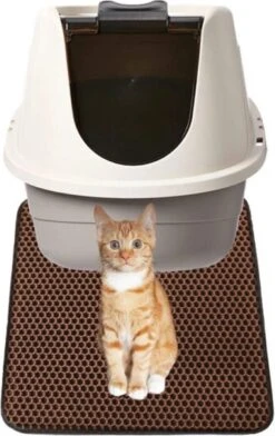 IGOODS - Kattenbakmat Met Filter - 45 X 60 - Waterdicht - Dubbele Laag - Bruin -Kattenbenodigdheden Winkel 756x1200 2