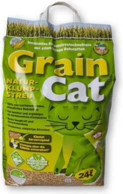 Merkloos GrainCat Composteerbare Kattenbakvulling Klontvormend 24L