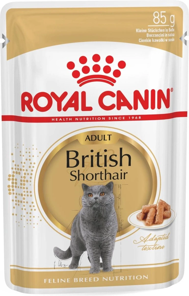 Royal Canin Fbn British Shorthair Adult Pouch - Kattenvoer - 12x85 G 1 Royal Canin Fbn British Shorthair Adult Pouch - Kattenvoer - 12x85 G