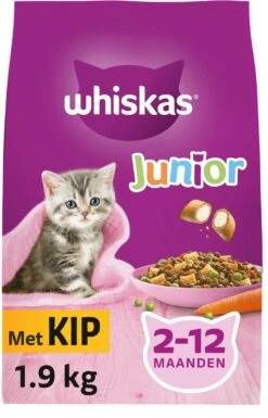 Whiskas Junior - Kattenbrokken - Kip - Zak 6 X 1,9 Kg -Kattenbenodigdheden Winkel 770x1200