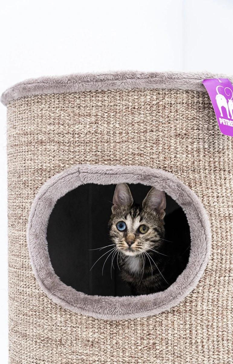 Petrebels Dome 80 Krabton Voor Katten -Cappuccino - Ø 45 X 80 Cm - Stabiel 6 Petrebels Dome 80 Krabton Voor Katten -Cappuccino - Ø 45 X 80 Cm - Stabiel - Afbeelding 6