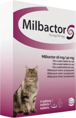 Milbactor Grote Katten 4 Tabletten