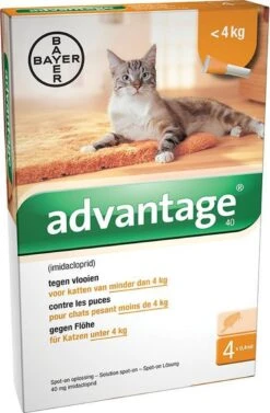 Bayer Advantage 40 Tegen Vlooien - <4kg - 4 X 0,4 Ml - Adult -Kattenbenodigdheden Winkel 786x1200 1