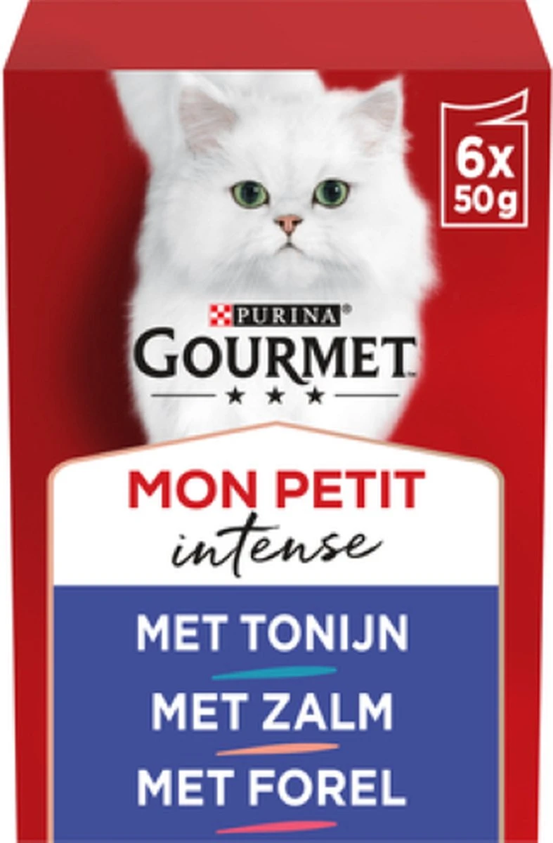 Gourmet Mon Petit Intense - Kattenvoer Natvoer - Vis - 24 X 50 Gr 1 Gourmet Mon Petit Intense - Kattenvoer Natvoer - Vis - 24 X 50 Gr