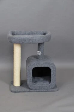 Katten Krabpaal Met Huisje | Grijs | 60 X 40 X 70 Cm Kattenboom Met Ligbed 10 Katten Krabpaal Met Huisje | Grijs | 60 X 40 X 70 Cm Kattenboom Met Ligbed -Kattenbenodigdheden Winkel 794x1200 2