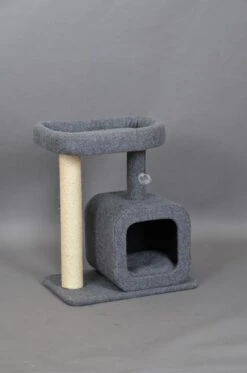 Katten Krabpaal Met Huisje | Grijs | 60 X 40 X 70 Cm Kattenboom Met Ligbed 13 Katten Krabpaal Met Huisje | Grijs | 60 X 40 X 70 Cm Kattenboom Met Ligbed -Kattenbenodigdheden Winkel 794x1200 3