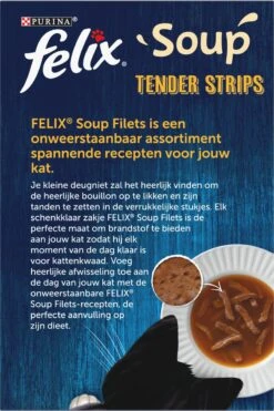 Felix Soup Tender Strips Met Rund, Kip & Lam - Katten Natvoer - 24 X 48g -Kattenbenodigdheden Winkel 800x1200