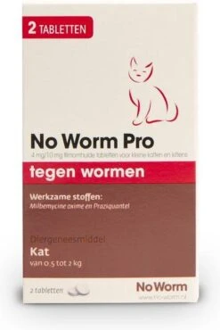 No Worm Pro Kat & Kitten - Anti Wormenmiddel - 2 X 2 Tab Vanaf 0.5 Kg Vanaf 6 Weken -Kattenbenodigdheden Winkel 802x1200 4