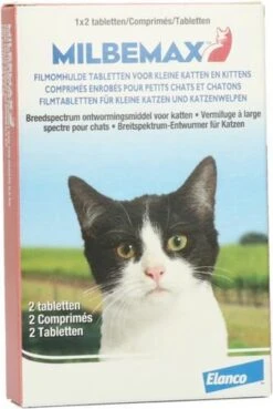 Elanco Milbemax Kitten & Kat - Anti Wormenmiddel - 2 Tab 0.5 Tot 2 Kg -Kattenbenodigdheden Winkel 803x1200
