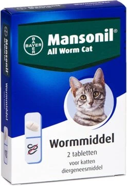 Mansonil All Worm Cat Ontworming - Kat - 2 Tabletten -Kattenbenodigdheden Winkel 818x1200 5