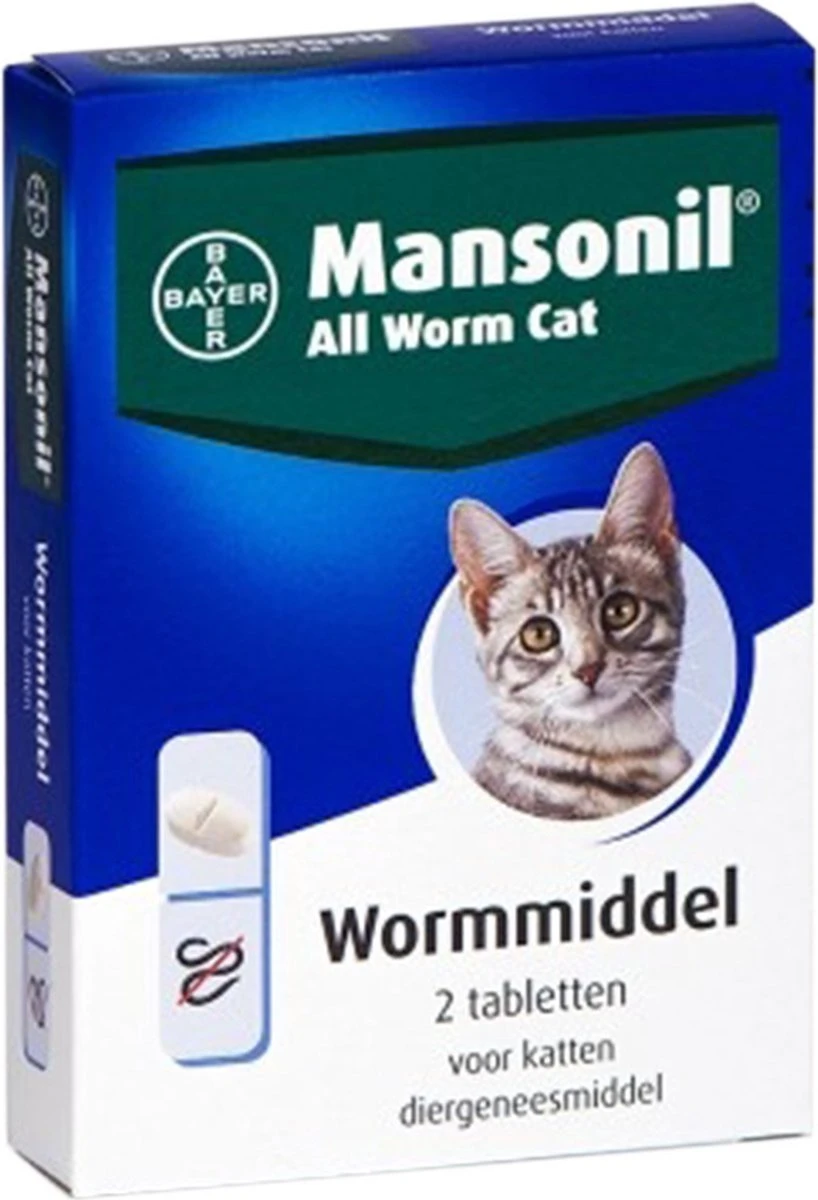 Mansonil All Worm Cat Ontworming - Kat - 4 Tabletten 6 Mansonil All Worm Cat Ontworming - Kat - 4 Tabletten - Afbeelding 6