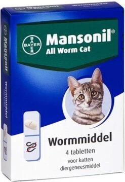 Mansonil All Worm Cat Ontworming - Kat - 4 Tabletten 20 Mansonil All Worm Cat Ontworming - Kat - 4 Tabletten -Kattenbenodigdheden Winkel 825x1200 2