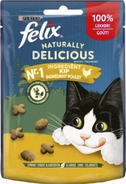 Felix Naturally Delicious Kip & Catnip - Kattensnacks - 8 X 50g -Kattenbenodigdheden Winkel 826x1200