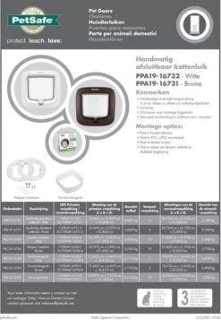 PetSafe 300 Deluxe Kattenluik - M - Ø 25.2 Cm - Wit -Kattenbenodigdheden Winkel 831x1200 2