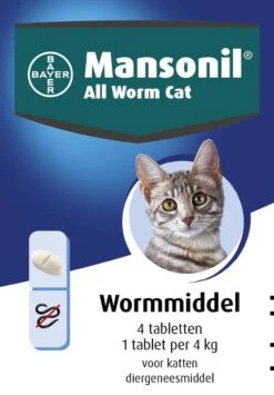 Mansonil All Worm Cat Ontworming - Kat - 4 Tabletten 15 Mansonil All Worm Cat Ontworming - Kat - 4 Tabletten -Kattenbenodigdheden Winkel 836x1200 2