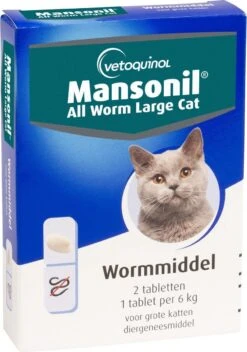 Mansonil All Worm Large Cat Ontworming - Grote Kat - 2 Tabletten -Kattenbenodigdheden Winkel 841x1200 5