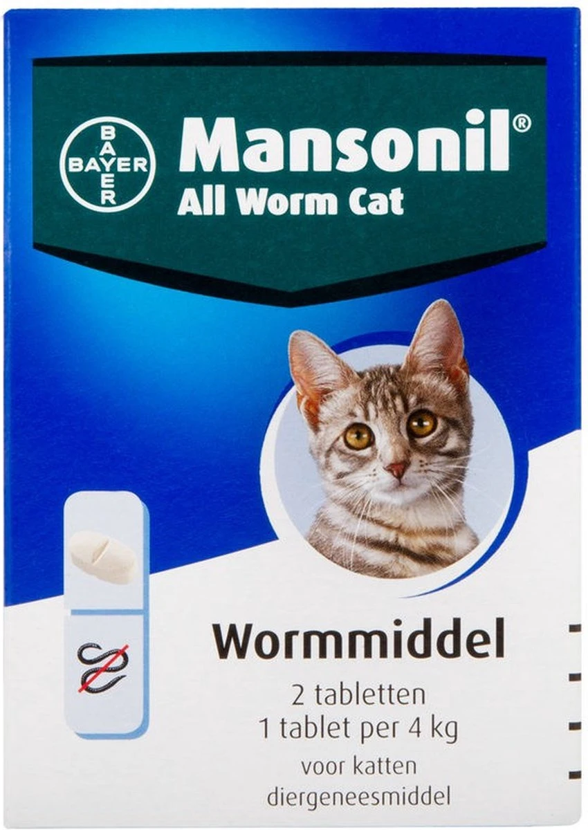 Mansonil All Worm Cat Ontworming - Kat - 4 Tabletten 8 Mansonil All Worm Cat Ontworming - Kat - 4 Tabletten - Afbeelding 8