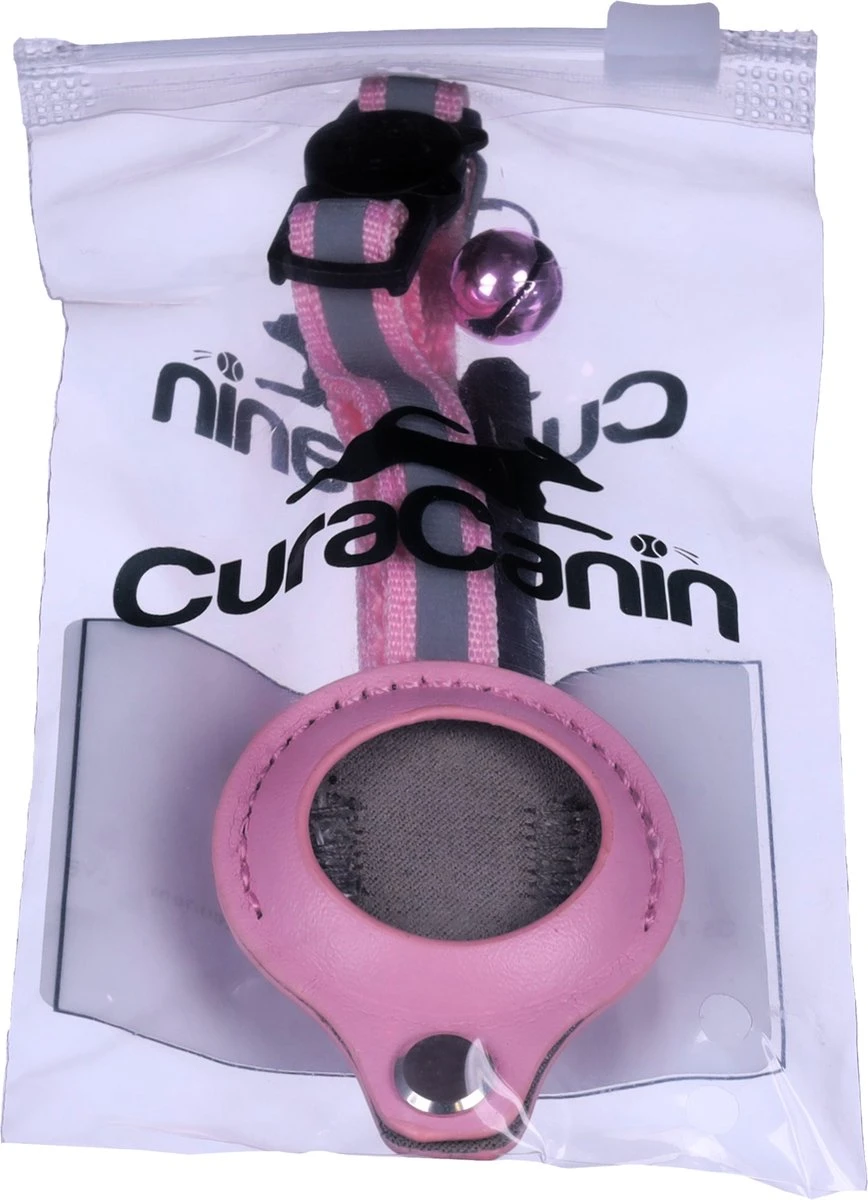 CuraCanin - AirTag Kat - Kattenhalsband - AirTag Apple Houder - Roze - Reflecterend - Verstelbaar - GPS Tracker - Kattenriem 6 CuraCanin - AirTag Kat - Kattenhalsband - AirTag Apple Houder - Roze - Reflecterend - Verstelbaar - GPS Tracker - Kattenriem - Afbeelding 6