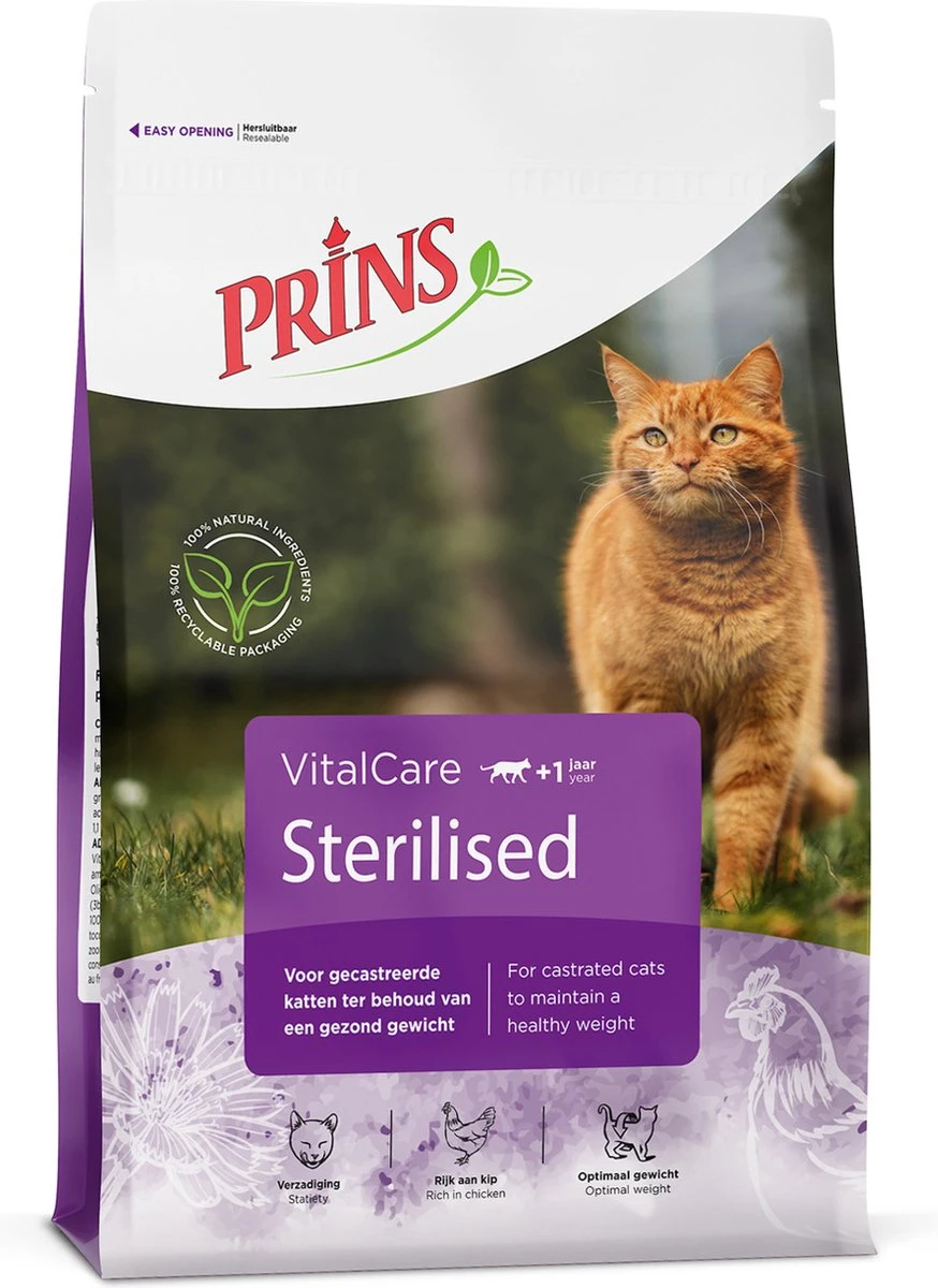 Prins VitalCare Sterilised 4 Kg - Kat 1 Prins VitalCare Sterilised 4 Kg - Kat