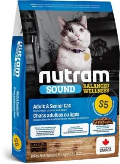 Nutram Kattenvoer Adult & Senior S5 5,4 Kg - Kat -Kattenbenodigdheden Winkel 878x1200