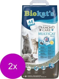 Biokat's Diamond Care Multicat - Kattenbakvulling - 2 X 8 L -Kattenbenodigdheden Winkel 892x1200 1
