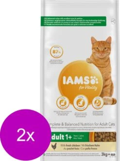 Iams Cat Adult Kip - Kattenvoer - 2 X 3 Kg -Kattenbenodigdheden Winkel 895x1200 2
