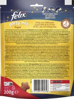 Felix Party Mix - Kattensnacks Original Mix - 5 X 200g -Kattenbenodigdheden Winkel 896x1200