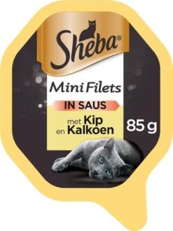 Sheba Mini Filets In Saus Katten Natvoer - Kip & Kalkoen - 22 X 85 Gr -Kattenbenodigdheden Winkel 900x1200 2
