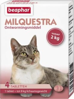 Beaphar Milquestra Ontworming Tabletten Kat 2 - 12 Kg 4 Tabletten -Kattenbenodigdheden Winkel 900x1200 30