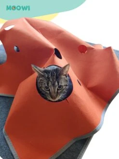 Moowi - Katten Speel Kleed – Kattentunnel – Hide And Seek Spel – Deken Kat – Kattenspeelgoed – Speelmat Katten Grijs – Incl. 2 Sisal Ballen En Verenspeeltje -Kattenbenodigdheden Winkel 900x1200 9