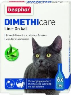 Beaphar DIMETHIcare Line On Kat - Vlooienbestrijding - 6 Pipetten -Kattenbenodigdheden Winkel 907x1200