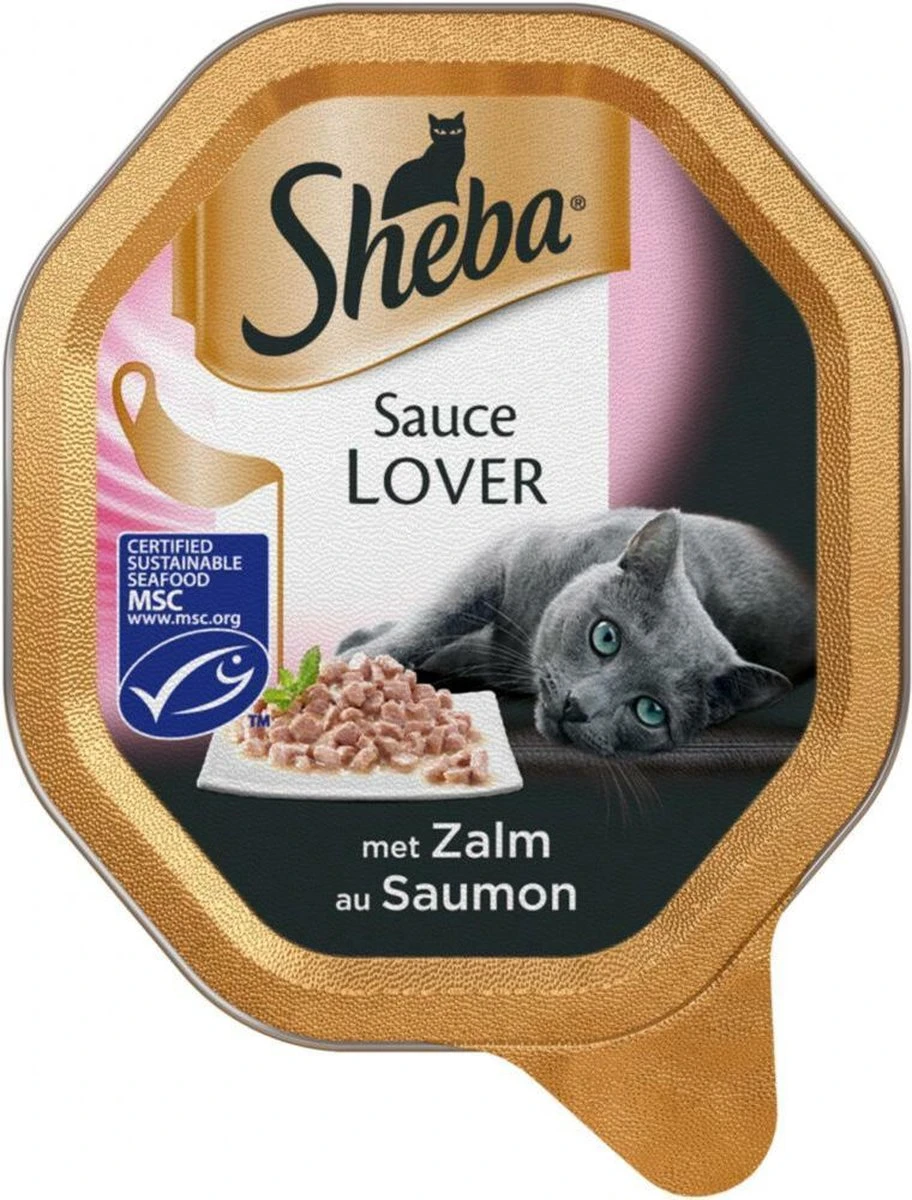 Sheba Sauce Lovers Katten Natvoer - Zalm - 22 X 85 Gr 3 Sheba Sauce Lovers Katten Natvoer - Zalm - 22 X 85 Gr - Afbeelding 3