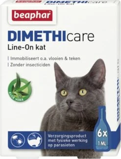 Beaphar DIMETHIcare Line On Kat - Vlooienbestrijding - 6 Pipetten -Kattenbenodigdheden Winkel 915x1200
