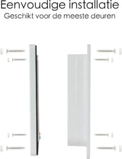 Merkloos Kattenluik - Inclusief Tunnel - 4 Vergendelingsstanden - Wit - Waterdicht - 23 X 25 X 5.5 Cm -Kattenbenodigdheden Winkel 921x1200 3