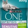 Purina One Sensitive - Kalkoen/Rijst - Kattenvoer - 800 G